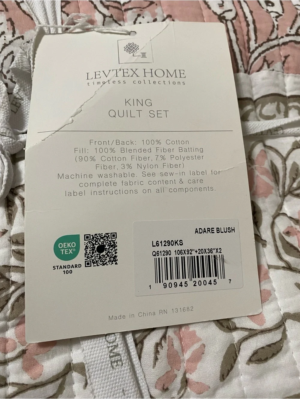Levtex Home Adare Reversible 3-Pc. Quilt Set, King 106x92